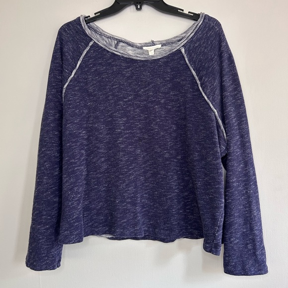 EILEEN FISHER 100% Organic Cotton Pullover Raglan Boxy Crewneck Sweatshirt Sz L - Picture 3 of 12